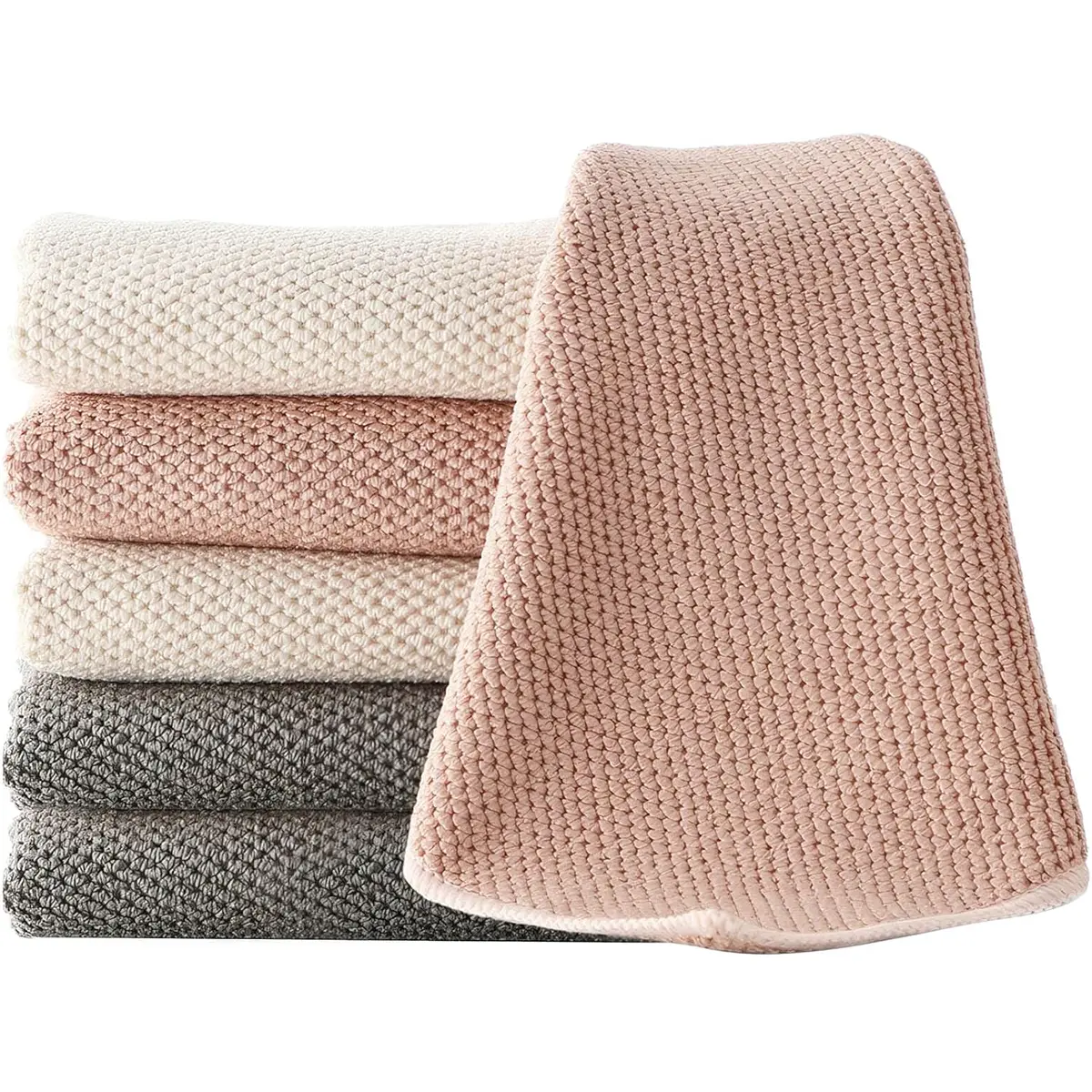 3pcs Coffee Bar Towels, Ultra-Thick Soft Cleaning Cloths, Absorbent Washcloths, Microfiber Cleaning Rags, Suitable for Steamer, Countertop, Frother, Espresso Machine Accessories, Kitchen Cleaning Towels