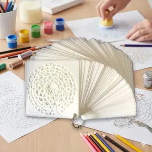 Laser cut mandala Stencil kit - reusable high precision Drawing Templates for wall, Wood, tile, fabric painting Art, Diy craft tools for decoration, journaling, stress Relief & Creative Projects