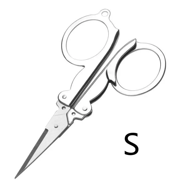 1pc Metal Portable Pocket Travel Cutter Craft Sharp Blade Folding Scissor Hand Tools Cutting Cutting Supplies