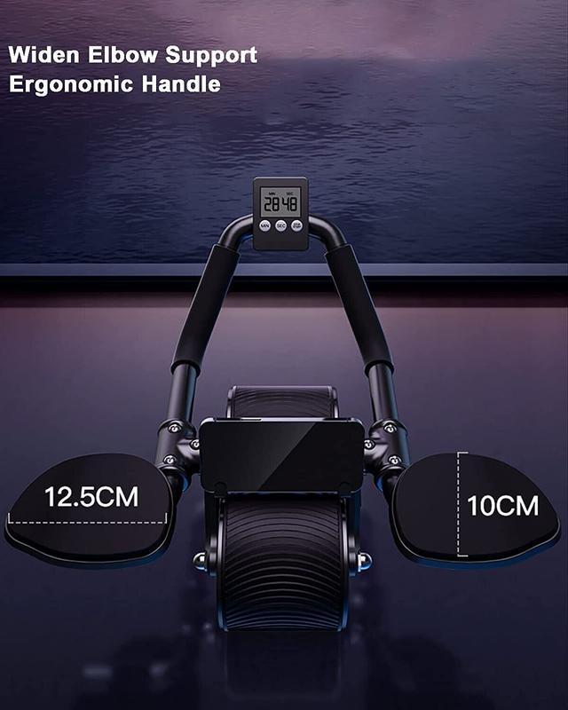 ab roller wheel   workout Abdominal Fitness Wheel for Core Muscles Training Automatic Rebound Ab Roller with Timer