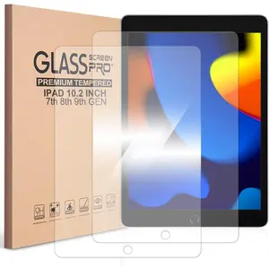 2 Pack Tempered Glass Compatible iPad 9th 8th 7th Generation (10.2 Inch ipad Screen Protector 9/8/7 gen 2021 2020 2019)
