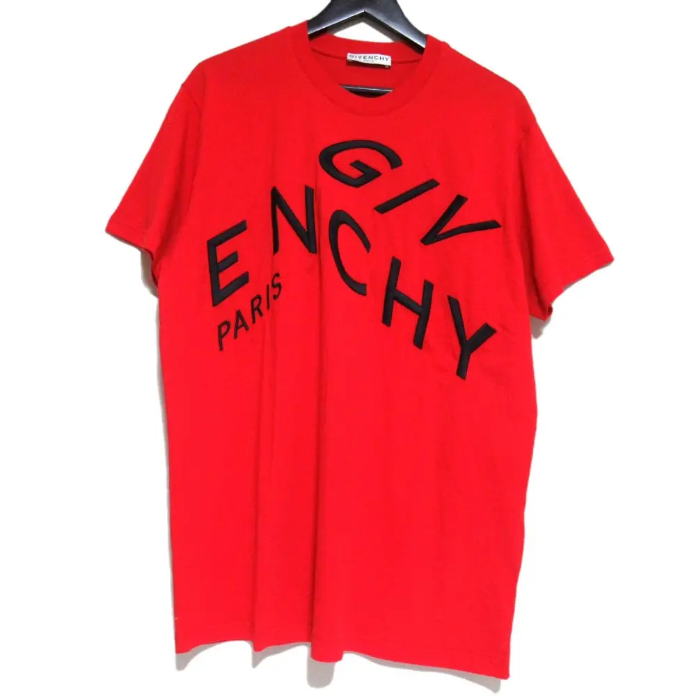 Pre-owned GIVENCHY Cotton Small Leather Goods Embroidered Logo Oversized T shirt