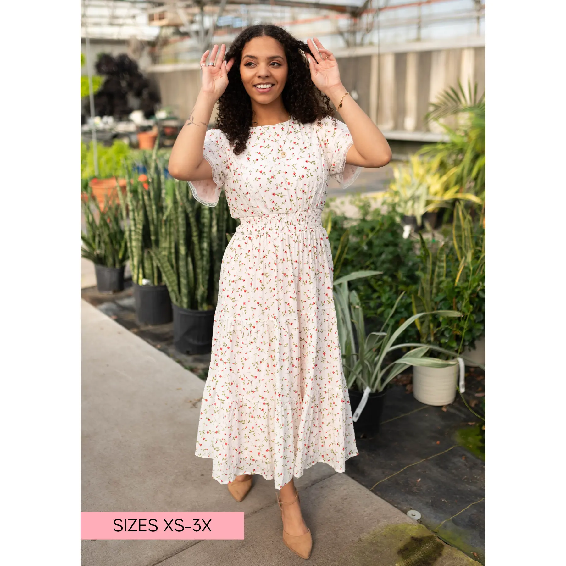 Averie Pink Floral Dress