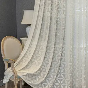 Modern Minimalist Luxury Hollow Out Curtain, Home Decoration Curtain, Lightweight Decorative Curtains for Balcony Bedroom Living Room, Window Curtain, Home Interior Essential, Home Textile