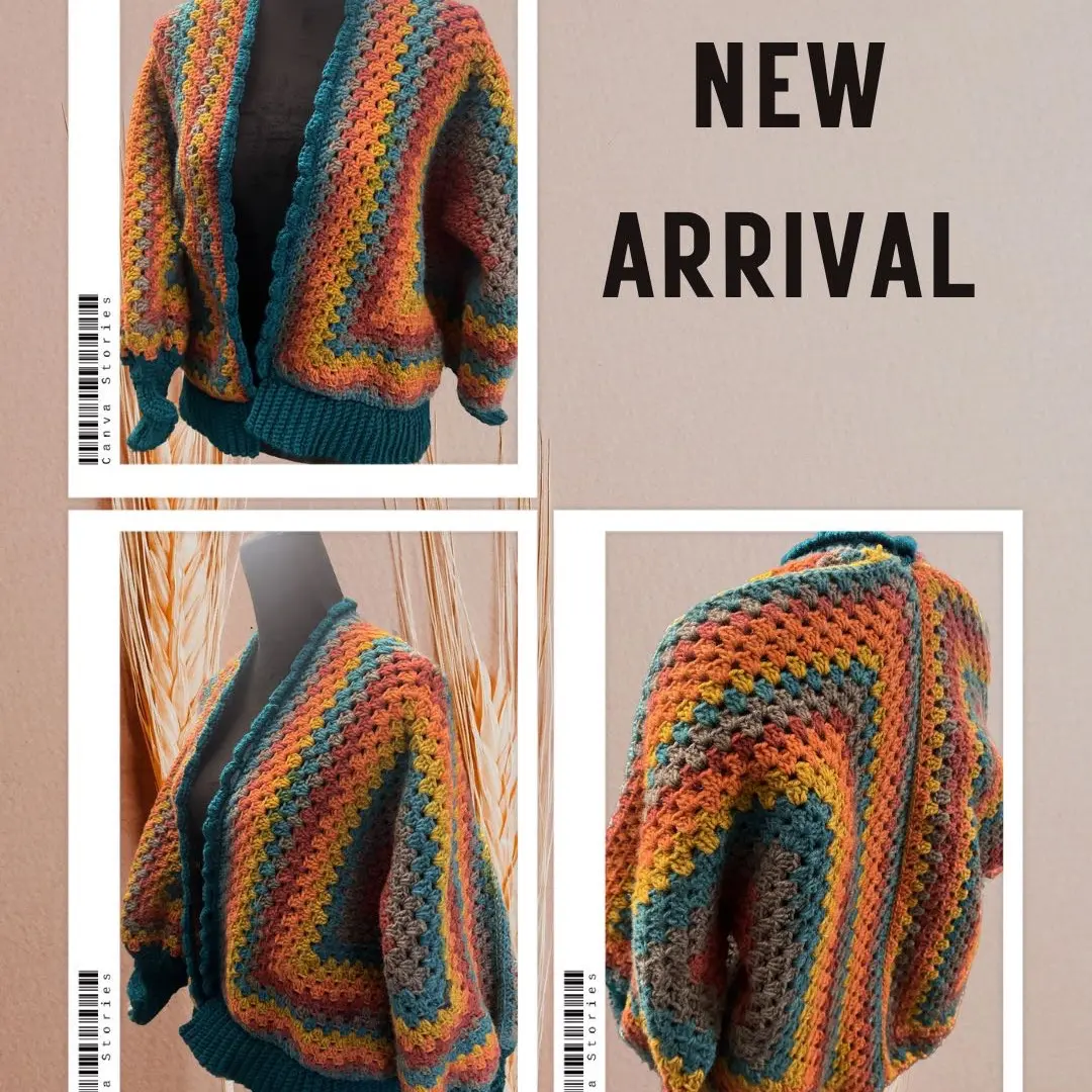 Multi color Hexi Cardigan Comfort Winter Womenswear Comfy Fit Love
