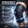 Plus Size Leg & Knee Compression Sleeve - Breathable Air Mesh Knee Wrap Brace, Side Stabilizers, Customizable Adjustable Fit, Multi-Size, No Excess Bulk, Pain Relief for Sports Running & Meniscus Tear Recovery