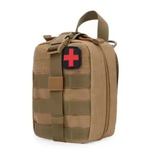 Tactical First Aid Med Survival Emergency Tactical Pouch - Brown