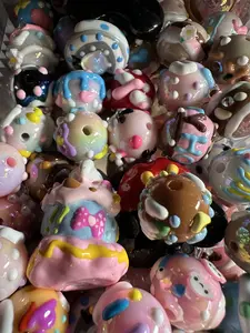 hand painted beads kawaii DIY handmade cute