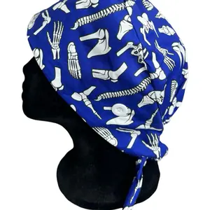 Satin Lined Scrub Cap- Bones