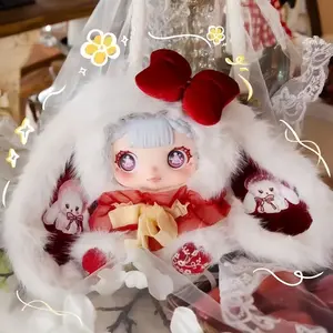 CN  GIGI-Whimsical style 600% series Mystery Boxes Bag Pendant Bunny Plush Dolls Soft Collectibles Hidden Style 1/36