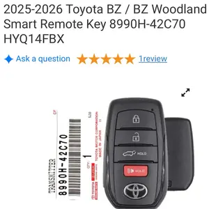 2025-2026 Toyota BZ / BZ Woodland Smart Remote Key 8990H-42C70 HYQ14FBX
