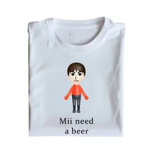 Mii Need A Beer Unisex T-Shirt, Vintage Style Funny Gift Tee, Oddly Specific Shirt, Dad Joke Shirt, Funny Meme Tee