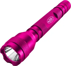 Maiden Ultra Bright LED Flashlight -180 Lumens -150 Meter Beam Distance -Small, Powerful, Compact & Water Resistant - EDC, Home Security & Camping Battery Powered Flashlight - Pink
