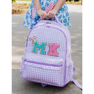 Ridley Backpack - Lavender Gingham