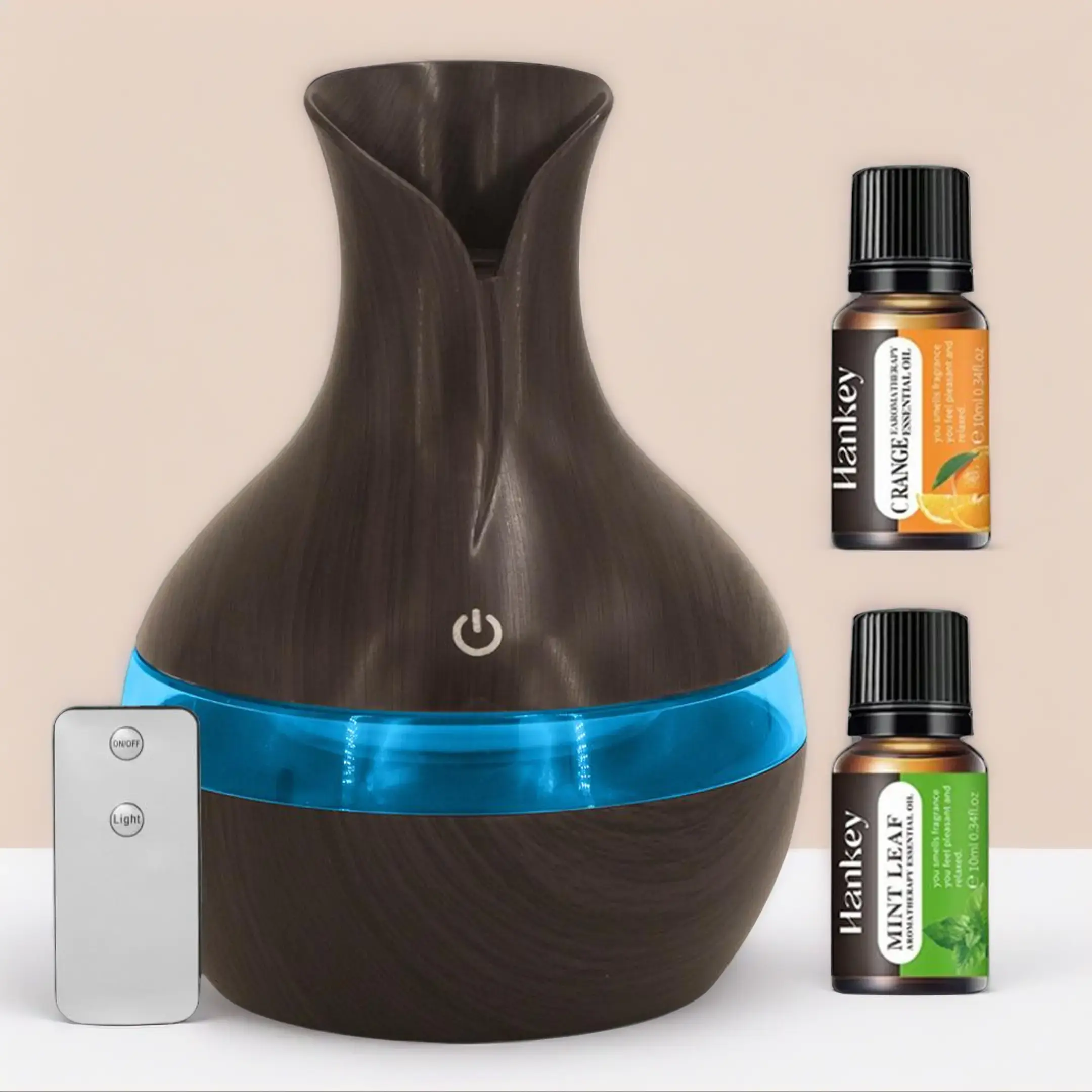300ml Portable USB-Powered Cool Mist Humidifier Aromatizer, Compact Fragrance Aroma Device with 2 Essential Oils, Travel Humidifier for Hotel Room, Ideal for Office Use