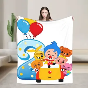 Cute Plim Plim Perfect for parties and birthdays Designer Anime Cooling Soft Flannel Throw Comfortable Lightweight Ideal for All Seasons Travel Christmas Halloween Bedroom Sofa Office Anime Fans Gift