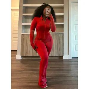 TwoPiecesClubMatchingSetLadyStreetwearCasualTracksuitWomenHighStreetPantsOutfits