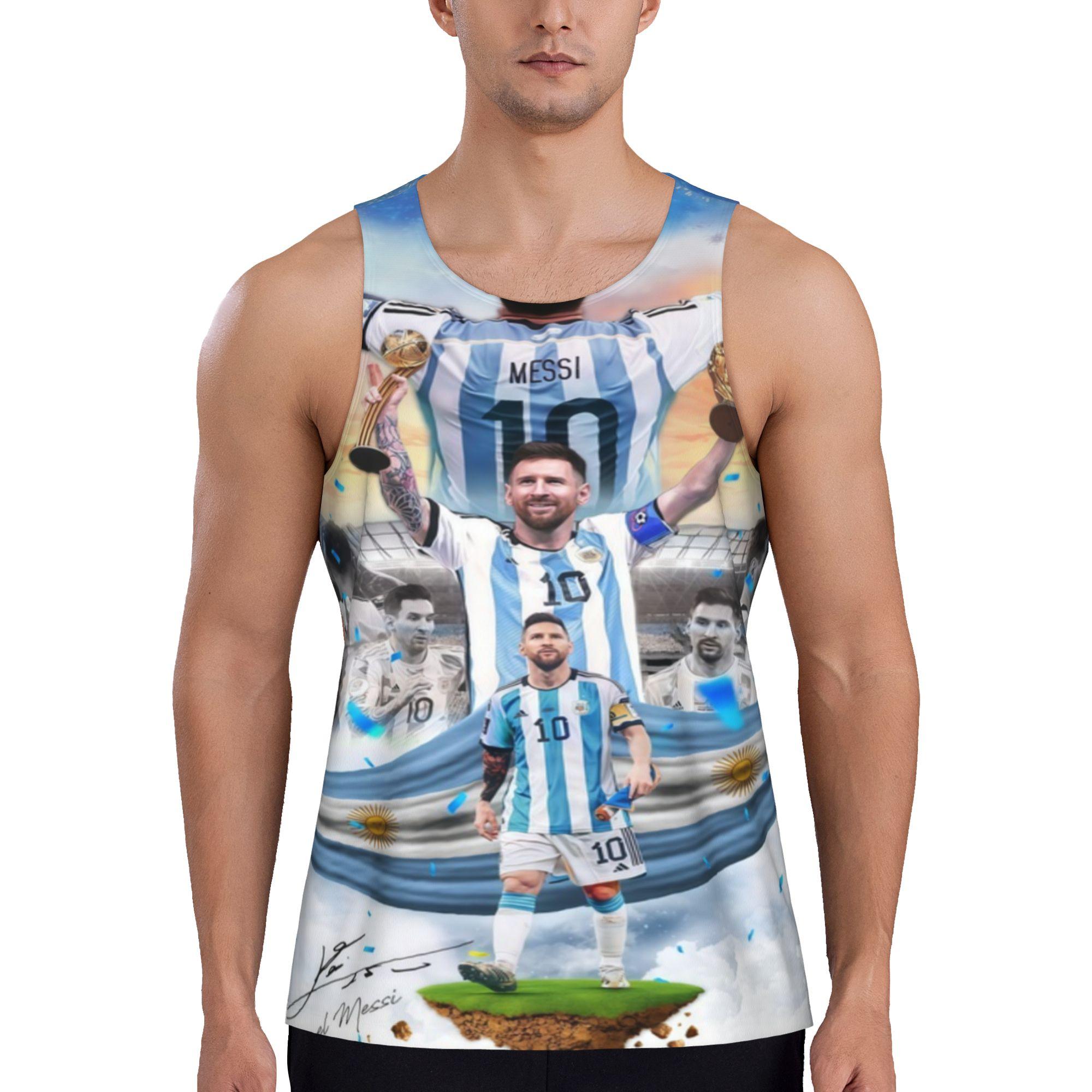 Every Argentina Fan NEEDS This!  Messi Celebration Muscle Tank Messi Argentina’s #10, Forever Champion.
