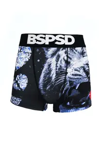 Sexy Men's Breathable Comfort Underwear Boxers Fashion Print Men's Boxers Briefs Moisture-Wicking Sports Shorts Underpants Daily Wear