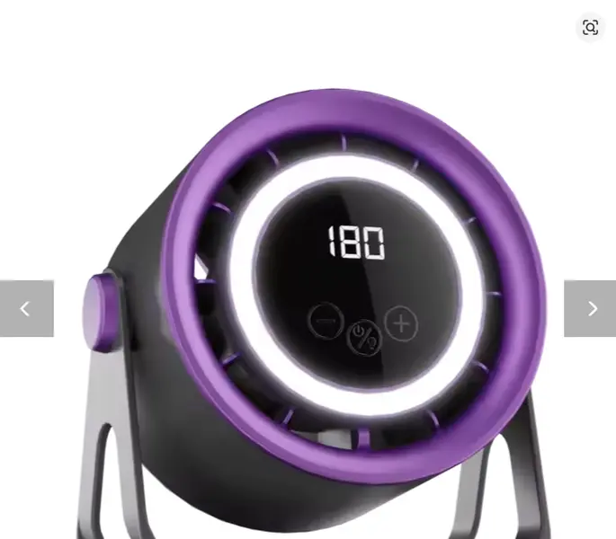 TINSOL 1800mAh Portable Electric Fan with Ambient Light, Turbo Mute Function, Multi-Mount (Desktop, Wall, Ceiling) Air Cooler