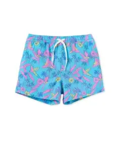 Chubbies Youth The Flock Parties Lined Swim Trunk - Turquoise