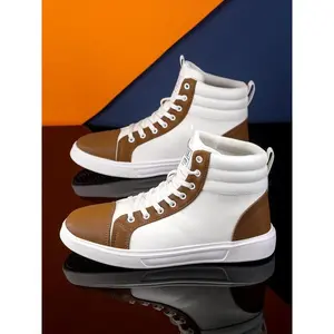 Fashionable Lace Up Front High Top Sneakers, Casual Comfortable Sports Shoes for Women & Men, Trendy All-match Platform Shoes for Daily Wear