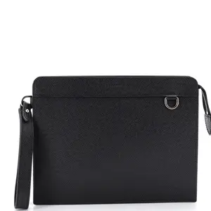 Pre-owned Louis Vuitton Leather Small Leather Goods Standing Pouch Taiga by Rebag