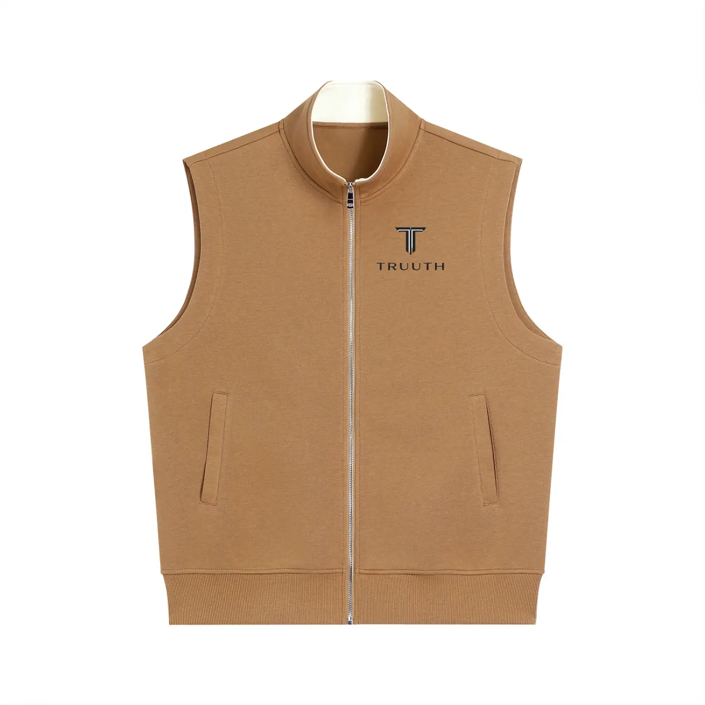 TRUUTH Essential Heavyweight Men's Waistcoat - Polyester-Cotton Fabric Casual Top