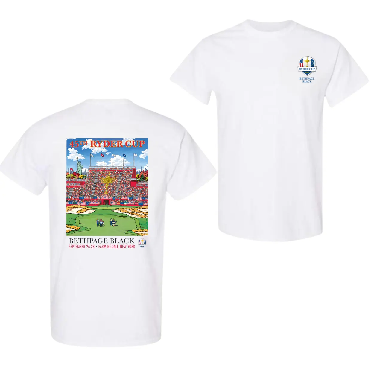 🏌️ ‍ ♂️ ⛳ Ryder Cup 2025 Stadium Crowd Tee, Bethpage Black Course Graphic Shirt, Golf Fans T-Shirt, For Men and Women