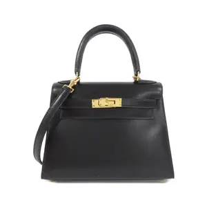 Pre-owned HERMÈS Calfskin Shoulder Bags Hermes Mini Kelly Box Calf Bag