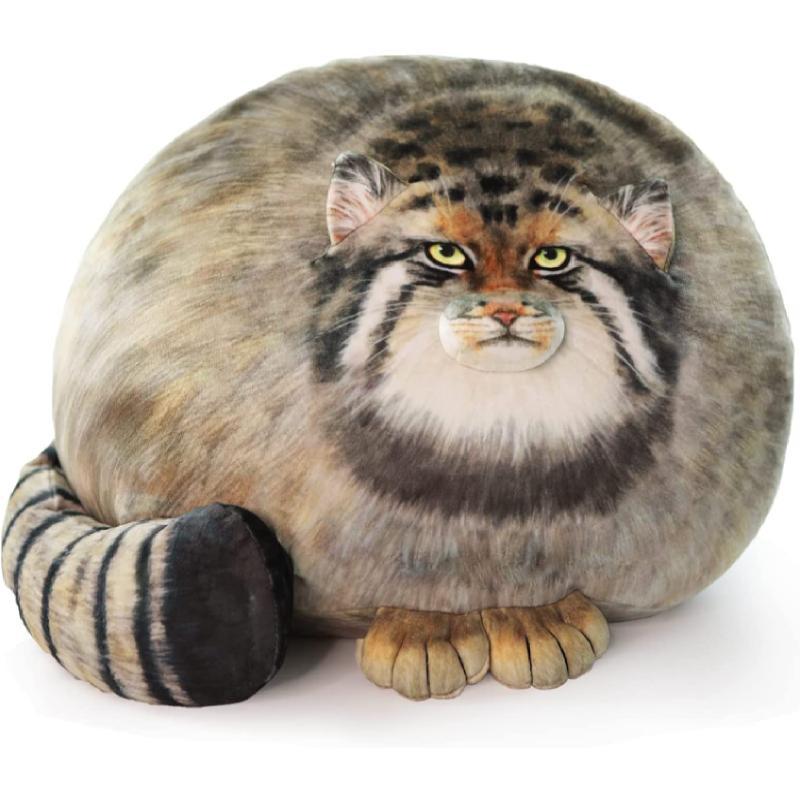 Lifelike Pallas's Cat Stuffed Toy, Simulation Fluffy Hair Big Tail Pallas's Cat Plush Toy, Cute Plush Toy For Girlfriend Women Kids, Huggable Stuffed Animal