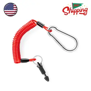 6FT Breakaway Trailer Cable,Heavy Duty Stainless Steel Spring Towing Coiled Wire