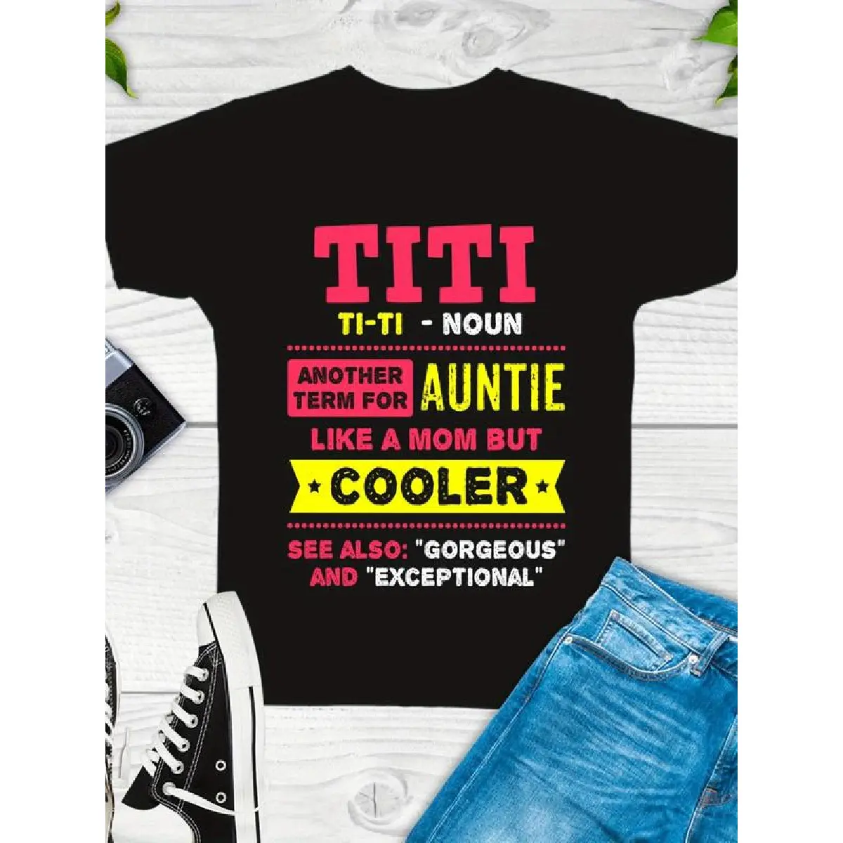 Titi Definition, Auntie Shirt, Best Auntie, Auntie, Big Family, Sweatshirt, Hoodie, Vest, Gift, Birthday Party Theme Top Vintage