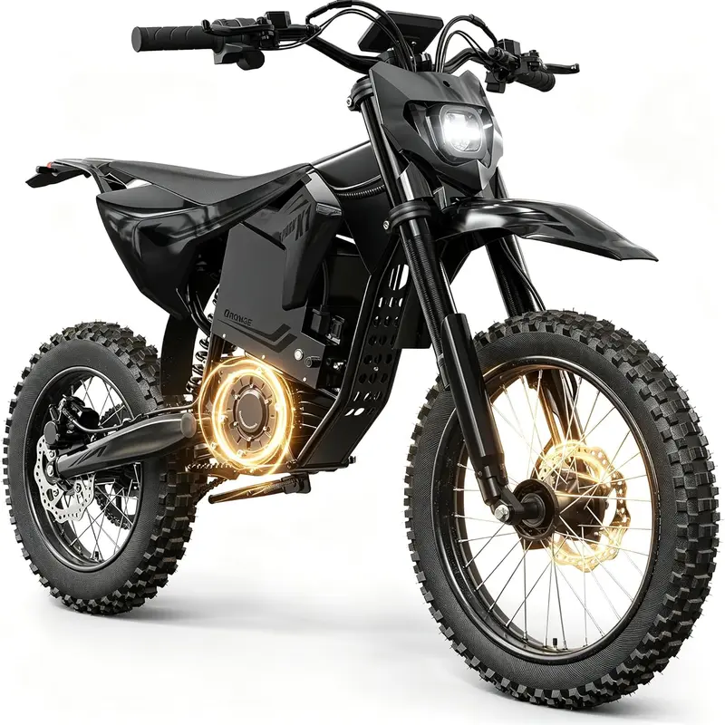 QRONGE X1 Spark eBike - Unisex All-Terrain Mountain Bike with All-Terrain Tires, 4500W Mid-Drive Motor, 60V 28.8Ah Battery, 60 Mi Range, 50MPH Speed, Suspension, for Adults & Teens, Bicicleta Electrica bicicleta electrica