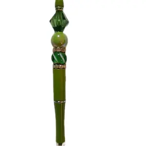 Cathy Lynns Chic Boutique Green Beaded Pen with Unique Touch Design by Cathy Lynns Chic Boutique