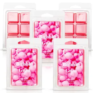 5 Pack - Bubble Gum - Pink Bubble Gum Scented Melt- Maximum Scent Wax Cubes/Melts - 2 Ounces x 5 Packs = 10 Ounces
