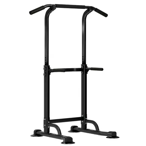 Space Saving 5-in-1 Home Gym: Adjustable Pull Up Bar, Dip Station & Push Up Stand - Full Body Workout Equipment for Men & Women Home Gym Kit Exercise Machine