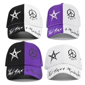 Unisex Graffiti Baseball Caps Purple and Black  Men Women Hip Hop Cap Fashion Sun Hat Casual Adjustable Hats Snapback Hat