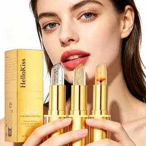 Moisturizing Color-Changing Lipstick Balm – pH Temperature Reactive Tint, Gold Crystal Glow Finish, Smooth Hydration for Soft Shiny Everyday Lips.