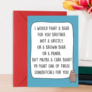 A humorous, funny and witty greeting card, suitable for any occasion.