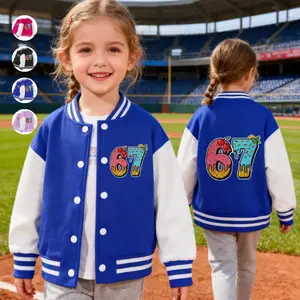 67 Toddler lce Cream Drip Meme Funny Six Seven Gen Alpha Slang Jacket 6-7 Boys Girls Winter Baseball Jacket