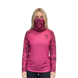 DRY FIT LONG SLEEVE WITH MASK INCLUDED -MAGENTA CAMO