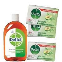 Dettol 550 ml & 3 moisture bars