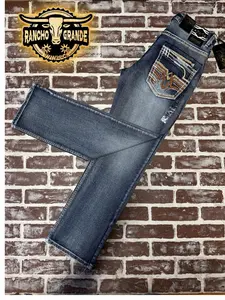 Ace- 1440 Men's Western Cowboy Jeans Straight Fit Boot Cut / Pantalon vaquero para Hombre Diseno Moderno para Bota