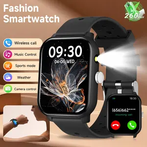 SIMSONLAB 1.83 Inch HD Smartwatch, Bluetooth Call + Multi-Sport Modes, LED Flashlight, Customizable Watch Face, 5 Colors, Perfect Gift