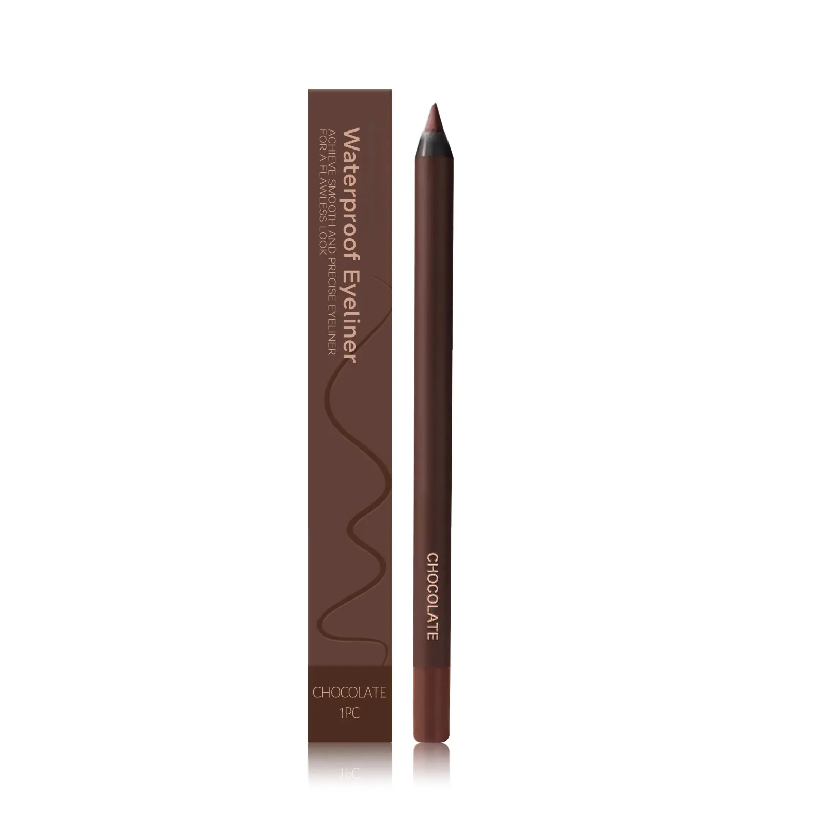 Chocolate Waterproof Eyeliner Gel Pen, Non-Fading Silky Smooth, Eye Makeup Precision Contour, Advanced Flawless Skin Barrier Fusion