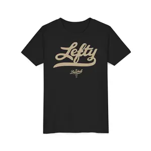 Youth and Adult Lefty Baseball Shirt, Left Handed Baseball Tee, Vintage Baseball Typography Shirt, Baseball Player Gift, Sports Minimal Tee