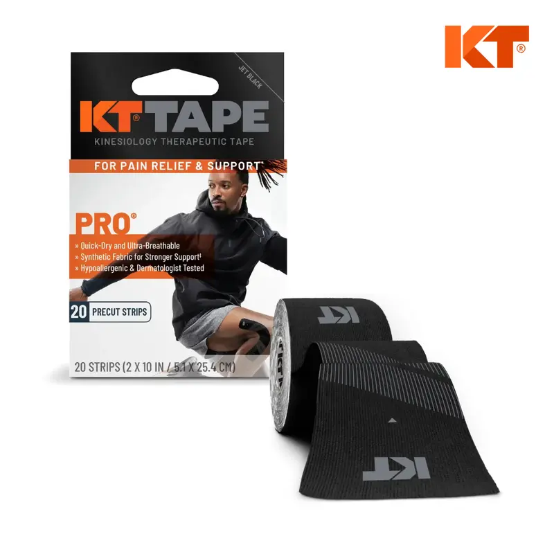 Professional Grade Cotton Kinesiology Sports Tape - 20 Pre Cut, 10 Inches Long, 2 Inches Wide Strips, Dermatologist-Tested Skin-Friendly, Bold Neutral Elastic, Water-Resistant, Quick-Dry Muscle Support for Knee, Shoulder Athletic Recovery