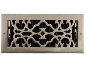 New Brushed Nickel 6" x 12" Traditional Brass Wall Register by Signature Hardware