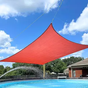 Square Sun Shade Sail – 95% UV Blocking Mesh Canopy with Curved Design – Folding Outdoor Awning for Patio, Garden, Pool, Carport, Deck, Farm & Camping | Breathable UV Protection Cover